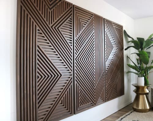 Geometric Wood Art, Wood Wall Art, Rustic Wall Art, Wood Art | Wall Hangings by Blank Space Studios