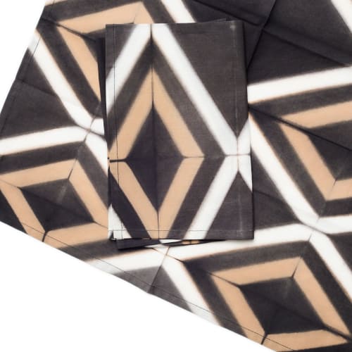 Tisa Black Cotton Table Napkin ( set of 4 ) | Linens & Bedding by Studio Variously