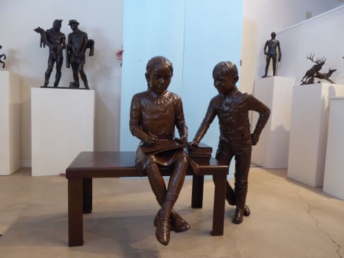 Ann & Ross | Public Sculptures by Don Begg / Studio West Bronze Foundry & Art Gallery | Calgary in Calgary
