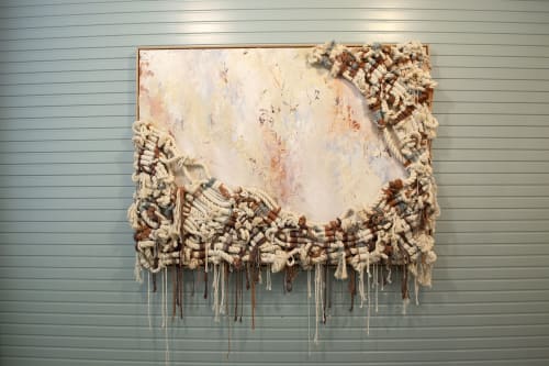 Mixed Media Fiber Abstract Painting | Mixed Media by Calla Michaelides Lokku | HALCYON, a hotel in Cherry Creek in Denver