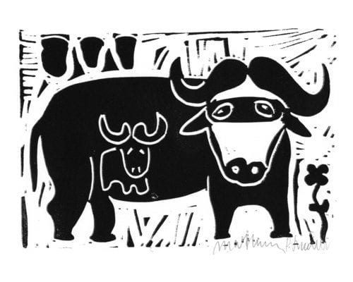 Long Horned Cow | Prints by Pam (Pamela) Smilow