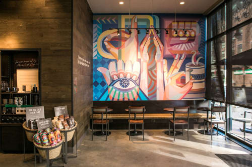 "Vibrant" | Murals by Yi Illustration 365days | Starbucks, 625 H St NE B in Washington