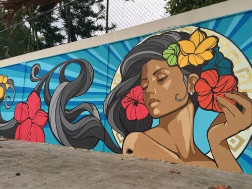 Mural | Street Murals by Willgom | Colegio Santa Rosa De Lima in Puerto Plata