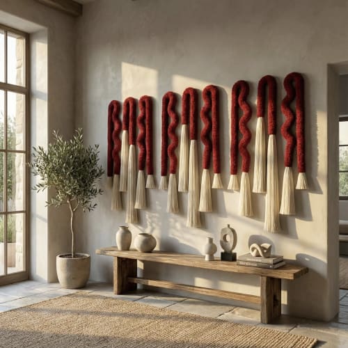 Handcrafted Wool Fiber Sculpture | Custom wall art | Wall Sculpture in Wall Hangings by Sarmal Design