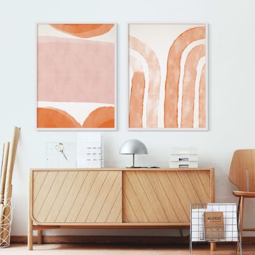 Set of 2 abstract prints #107 | Paintings by forn Studio by Anna Pepe