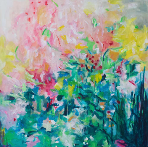 Flowers enjoying the sun | Oil And Acrylic Painting in Paintings by Art by Geesien Postema | Martini Hospital in Groningen