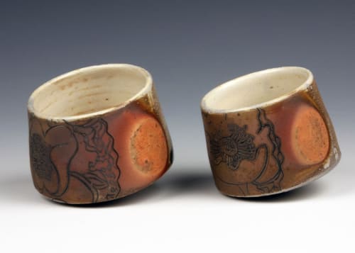 Poppy Whiskey Rollers | Cups by Denise Joyal - Kilnjoy Ceramics