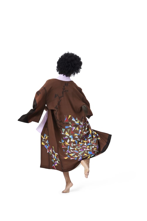 "Babylon Berlin" hand-painted 100% silk kimono | Apparel & Accessories by Natalia Lumbreras