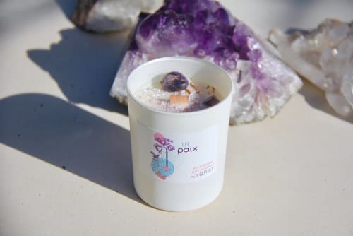 Peace Crystals Candle | Lighting by Marie Burgos Design and Collection