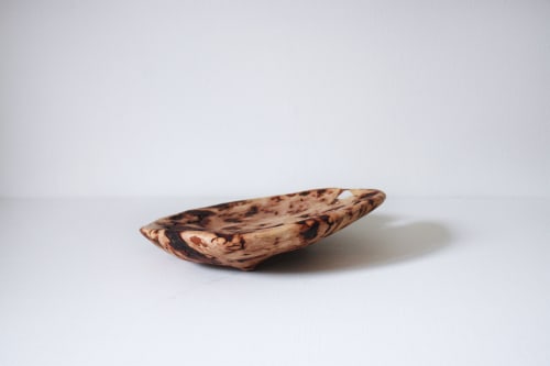 Leaning Dish | Maple Burl | Serving Tray in Serveware by Indwell
