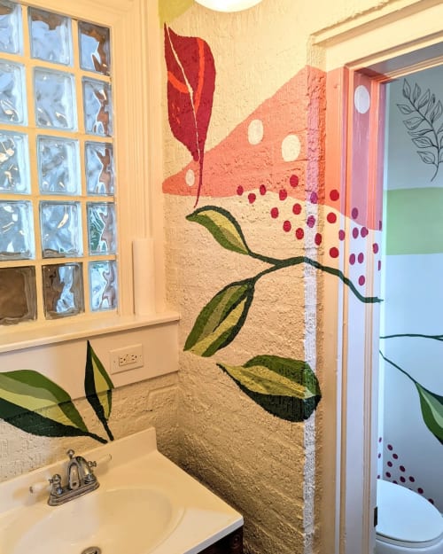 Home Advantage Realty Powder Room | Street Murals by Girls Who Paint Murals | Home Advantage Realty, LLC in Columbia