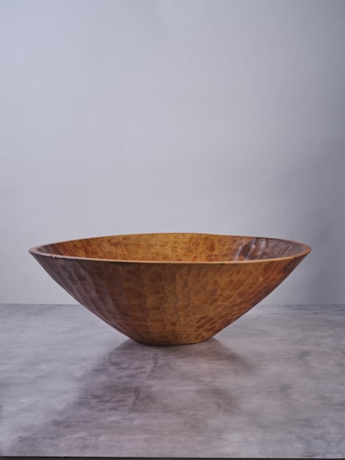 Extra Large 20 inch Classic Round Wood Bowl | Serving Bowl in Serveware by TerraKlay