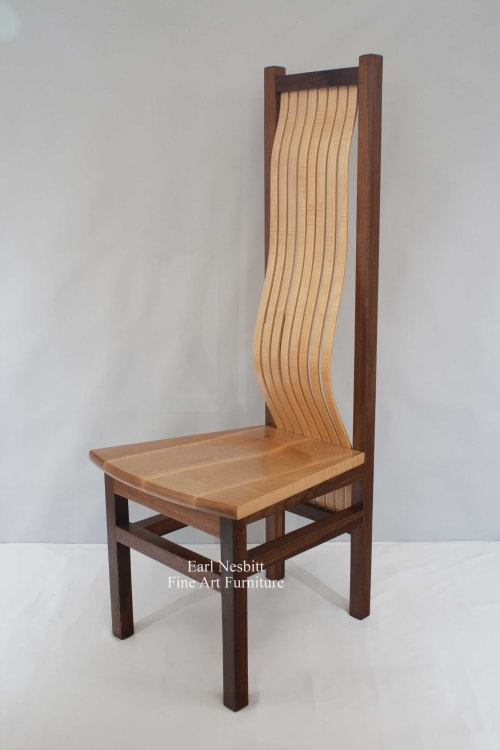 Wavy Back Chair | Chairs by Earl Nesbitt Fine Furniture LLC