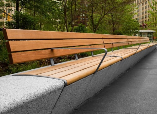 Jatoba wood benches | Benches & Ottomans by D.M. Braun & Company | Cleveland Public Square in Cleveland