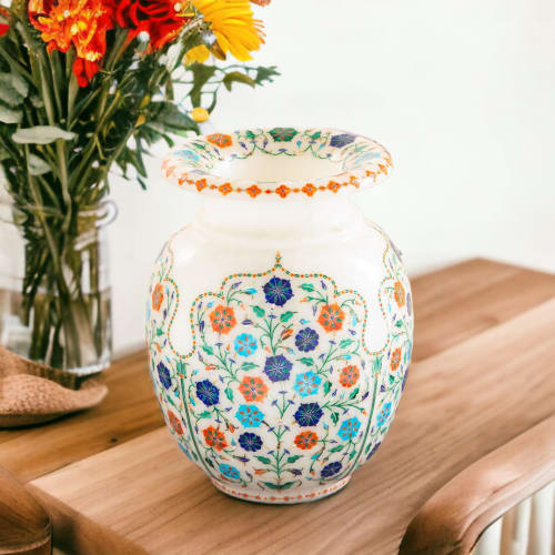 Handmade marble vase, marble vase, One-of-a-kind marble | Vases & Vessels by Innovative Home Decors