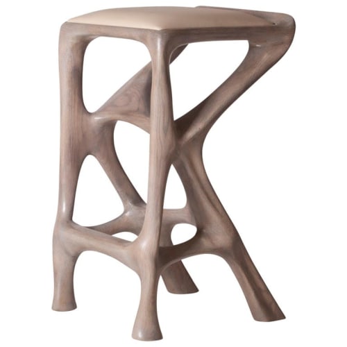 Amorph Chimera Bar Stool, Stained Gray Oak, Counter Height | Chairs by Amorph