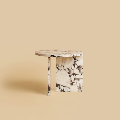 Marble Side Table - KYUSHU by Lebanto - Calacatta Viola | Tables by Lebanto