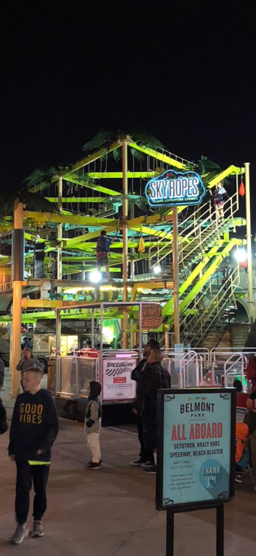 Sky Ropes | Signage by David Vich - neonjungleSD.com, inc. | Belmont Park in San Diego