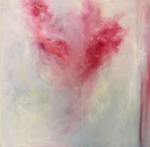 Song of the Equinox - Soft abstract floral painting | Paintings by Jennifer Baker Fine Art
