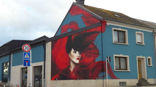 Liliane Thorn | Street Murals by Raphael Gindt | Liliane Thorn Coiffure in Leudelange