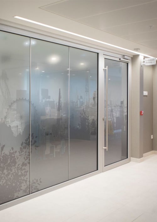“HCA Healthcare at Guy's Cancer Centre Cityscape Window Graphics” Project | Art & Wall Decor by Helen Bridges | HCA Healthcare UK in London