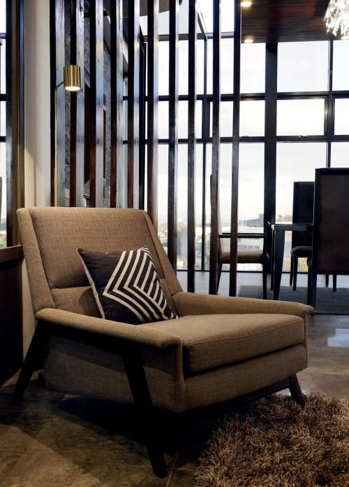 Industrial Luxe Private Lounge | Interior Design by Loftic Interior Design Studio
