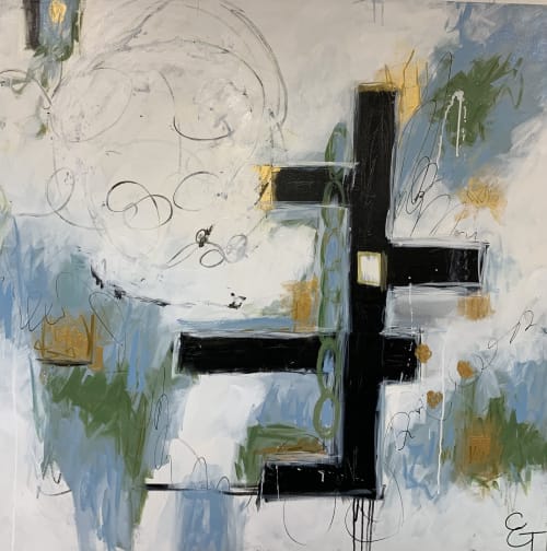 Blue skies in The Fall | Oil And Acrylic Painting in Paintings by Claire Gowdy