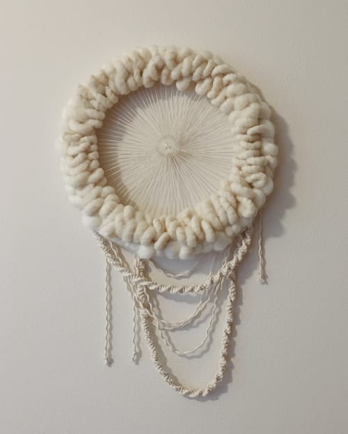 Woven Wreath | Tapestry in Wall Hangings by Cristina Ayala | Private Residence - Dallas, TX in Dallas