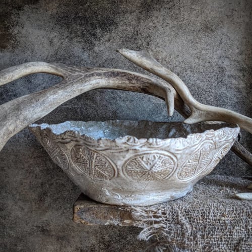 Ceramic Bowl by All Fired Up Pottery seen at Private Residence, Gold