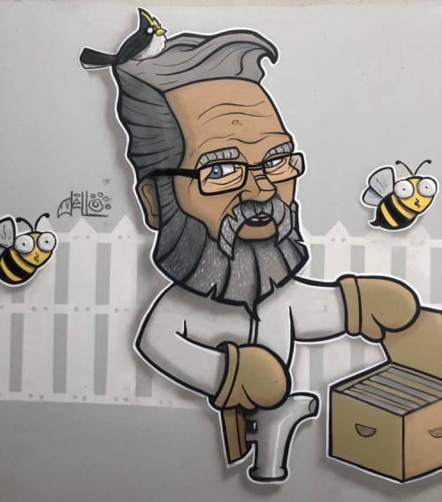 Bee Man | Murals by Dello