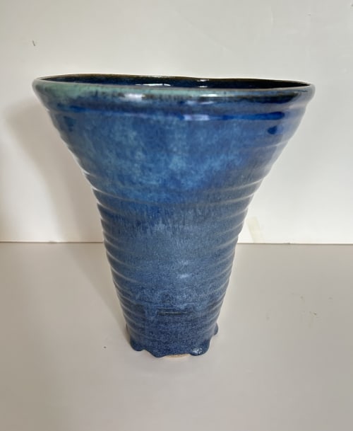 Blue Tapered Vase | Vases & Vessels by Sheila Blunt