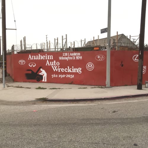 Commercial mural | Murals by Float boater murals | Anaheim Auto Wrecking in Los Angeles