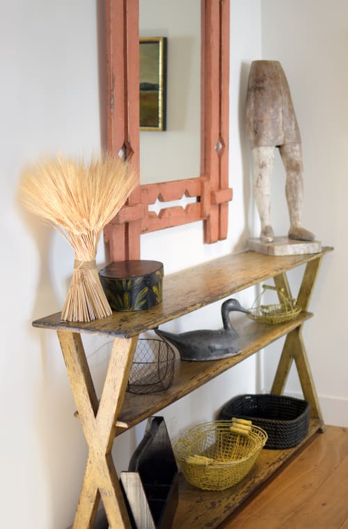 Sawbuck Console Table | Tables by Mulligan's | Mulligans in West Hollywood