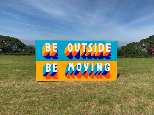 Be Outside Be Moving | Street Murals by Survival Techniques | Love Trails Festival in Swansea