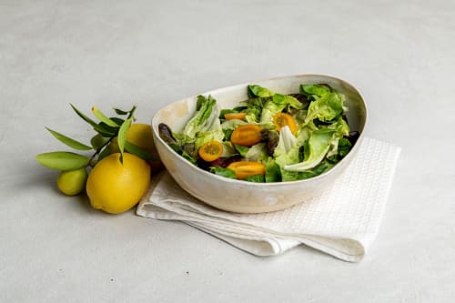 Cream Ceramic Salad Bowl, Unique Wedding Gift | Dinnerware by ShellyClayspot