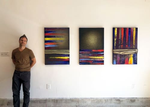 Golden Years - Triptych | Paintings by PMS Artwork | Shockboxx in Hermosa Beach