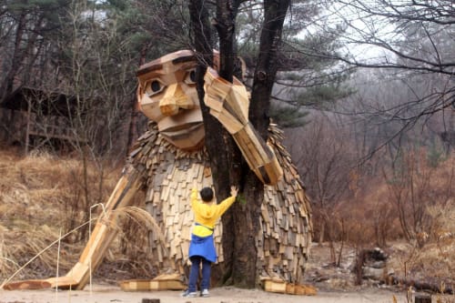 Mr Lee | Public Sculptures by Thomas Dambo | Pyeonggang Botanical Garden in Pocheon-si