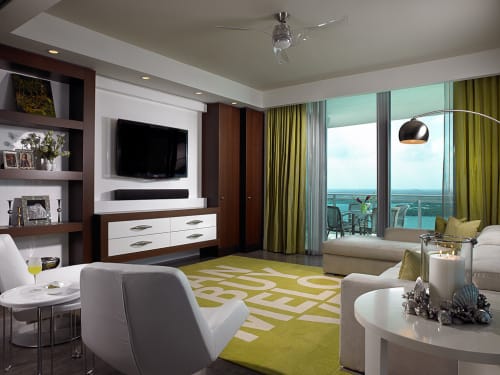 “Can’t Buy Me Love” custom rug | Area Rug in Rugs by Emma Gardner Design, LLC | Private Residence, Bal Harbour, FL in Bal Harbour