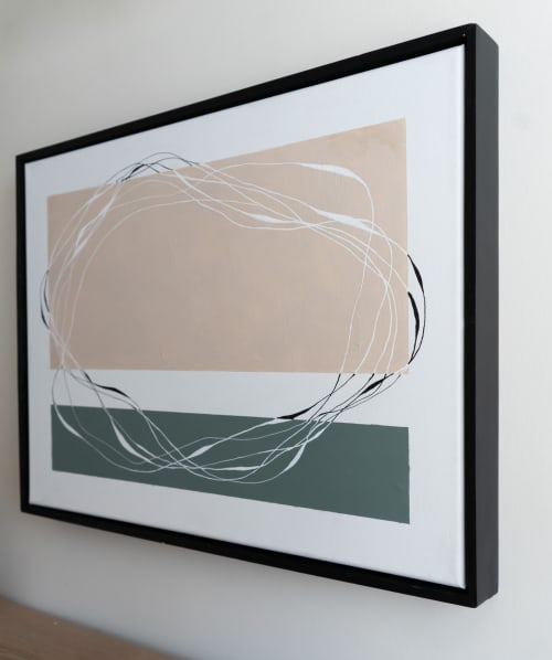 Abstract Minimalist Framed Painting | Oil And Acrylic Painting in Paintings by Stef Shock