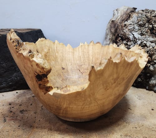 Maple Burl Open Turning | Decorative Bowl in Decorative Objects by Marks Artisan Woodcrafts