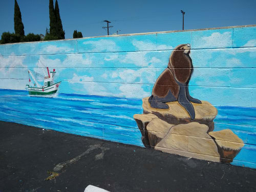 Sea Lion Mural | Street Murals by PixelDorian