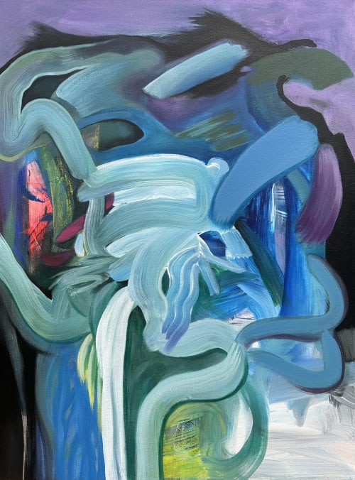 Foo Dog painting | Oil And Acrylic Painting in Paintings by Kim Powell Art