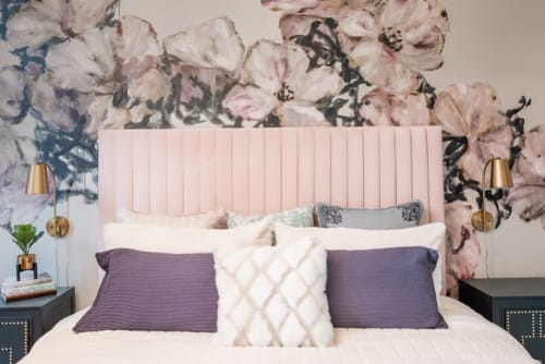 Bedroom Floral Mural | Paintings by Ashley Joon