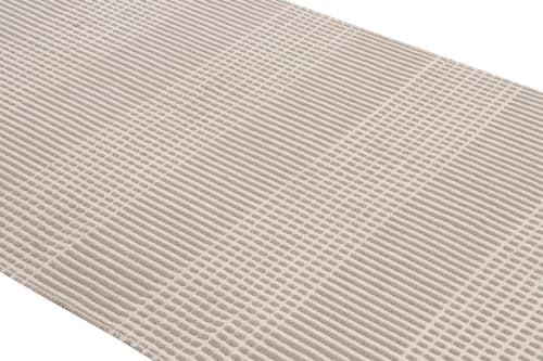Modern Flat Weave Beige Brown Geometric Striped Pattern | Area Rug in Rugs by Rug and Kilim