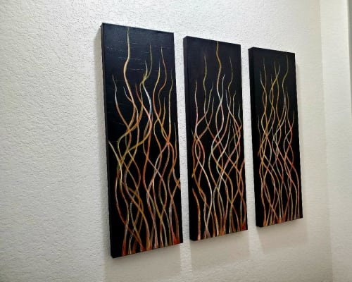 Unruly Reeds | Mixed Media by Liz Johnston