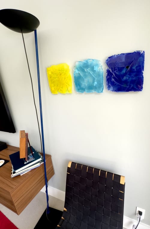 Perfect imperfection Yellow/Blue | Decorative Objects by Wall Art Oject by Betti Brillembourg