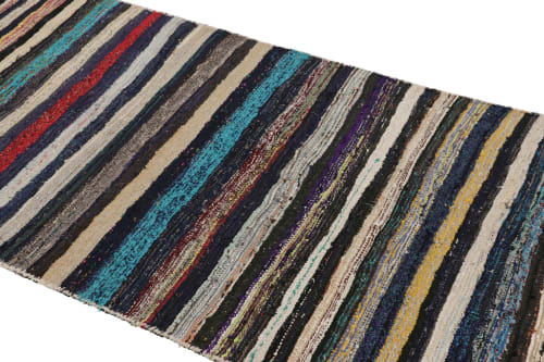 Vintage Shahsavan Persian Kilim Runner with Polychromatic | Area Rug in Rugs by Rug and Kilim