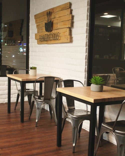 Butcher-block dinettes | Tables by Timber Fields Woodworks | B Nutritious in Fountain Valley