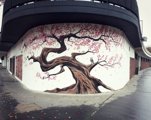 Cherry Blossom Mural | Street Murals by Heart of Things Studio