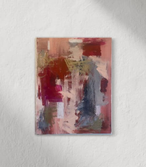 Pink Color Story | Oil And Acrylic Painting in Paintings by Gaby Castro Joffroy